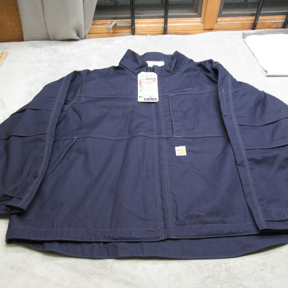 Carhartt FR Jacket Men 4XL Blue Flame Resistant Full Swing Relaxed Fit Lined NEW